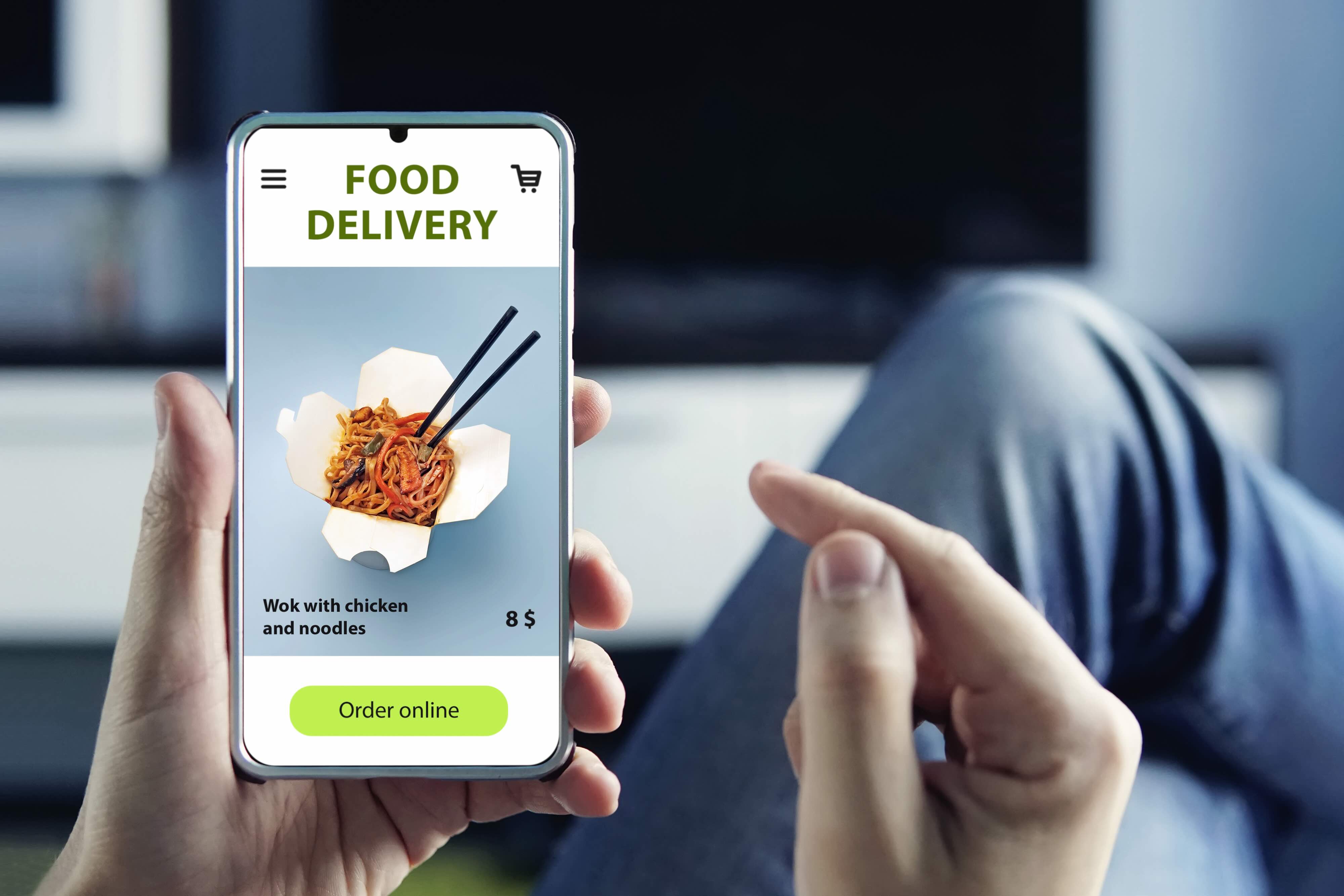 online ordering from food delivery platform