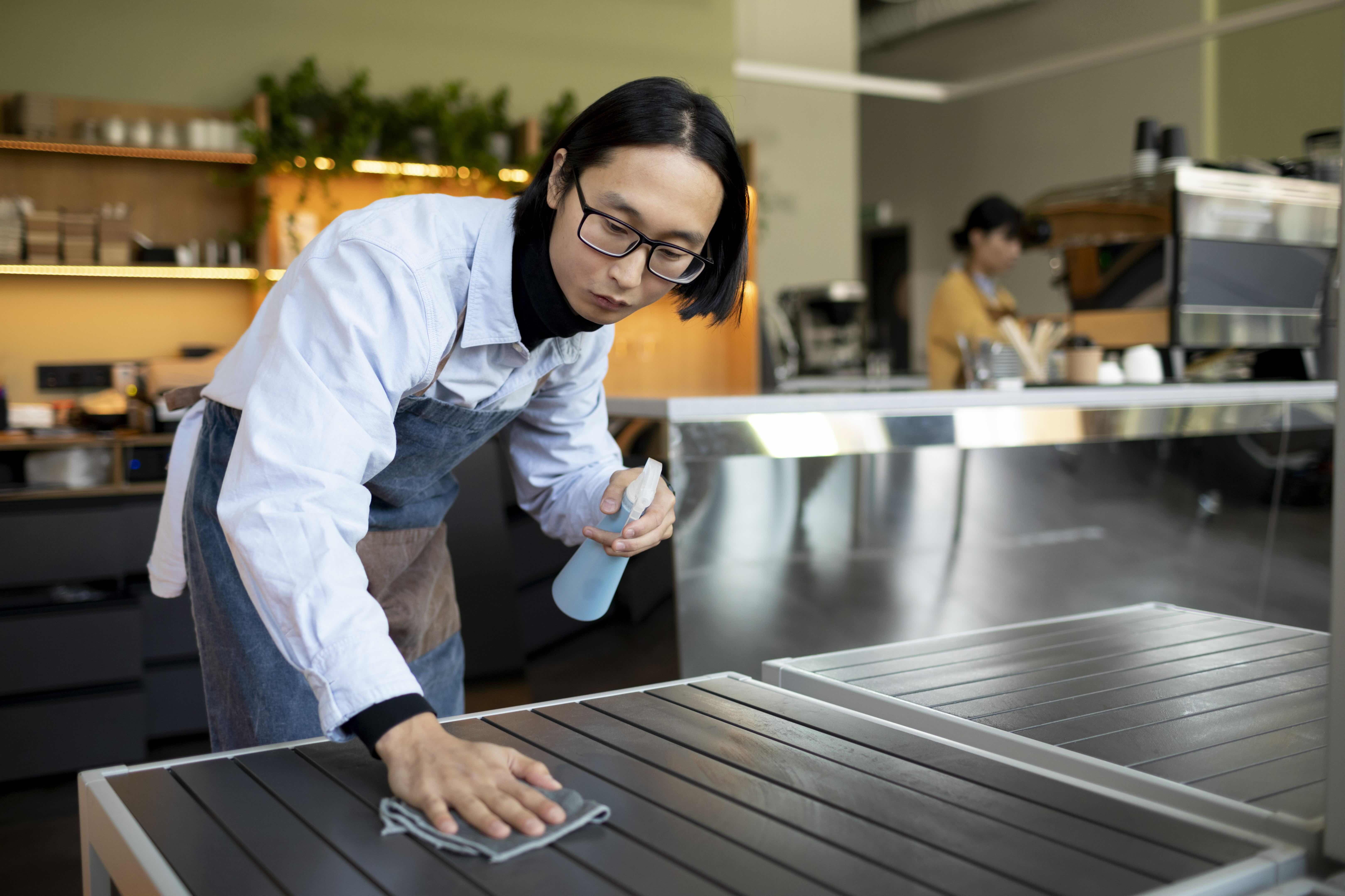 restaurant staff keeping food hygine