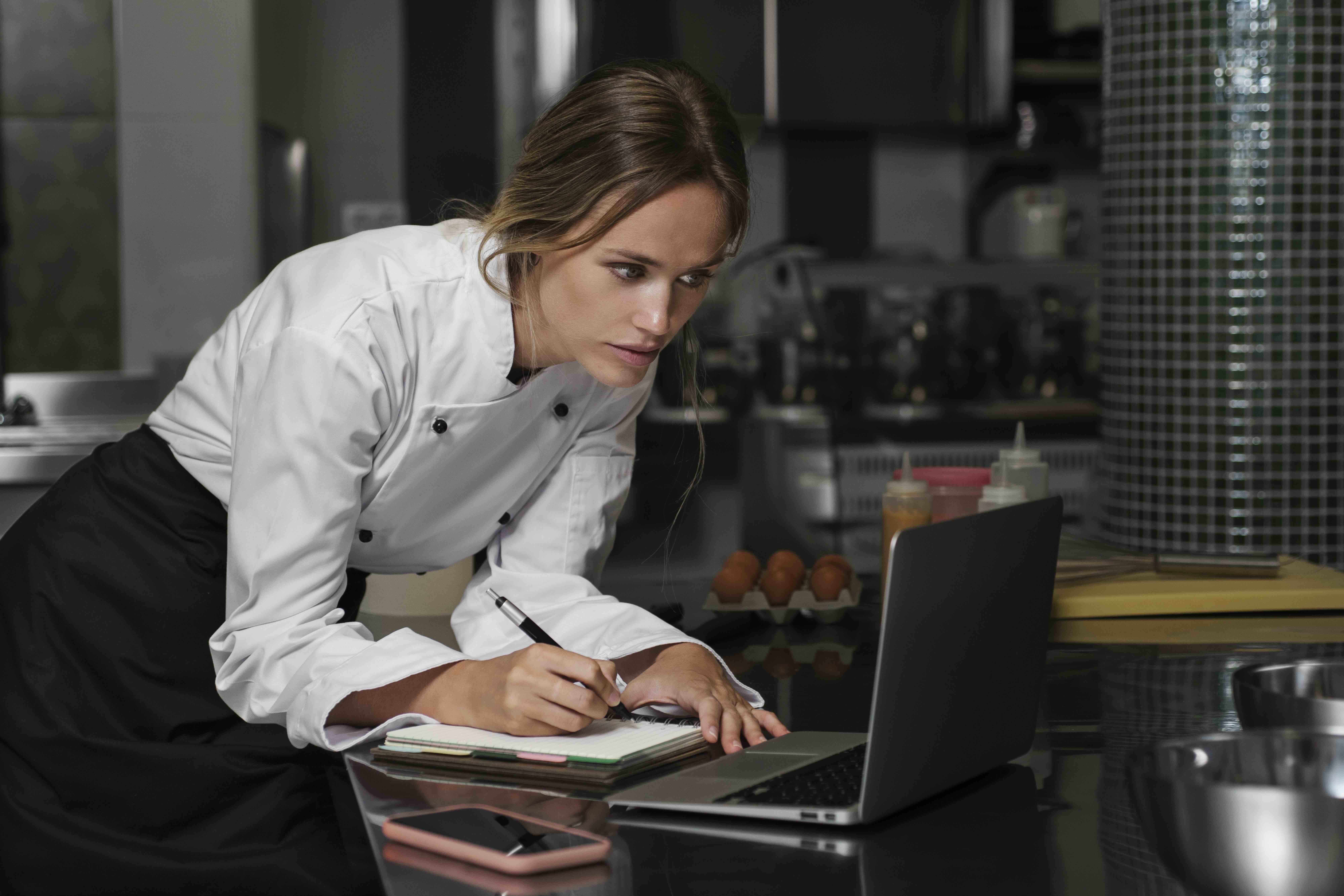 female chef attempt to register her restaurant business