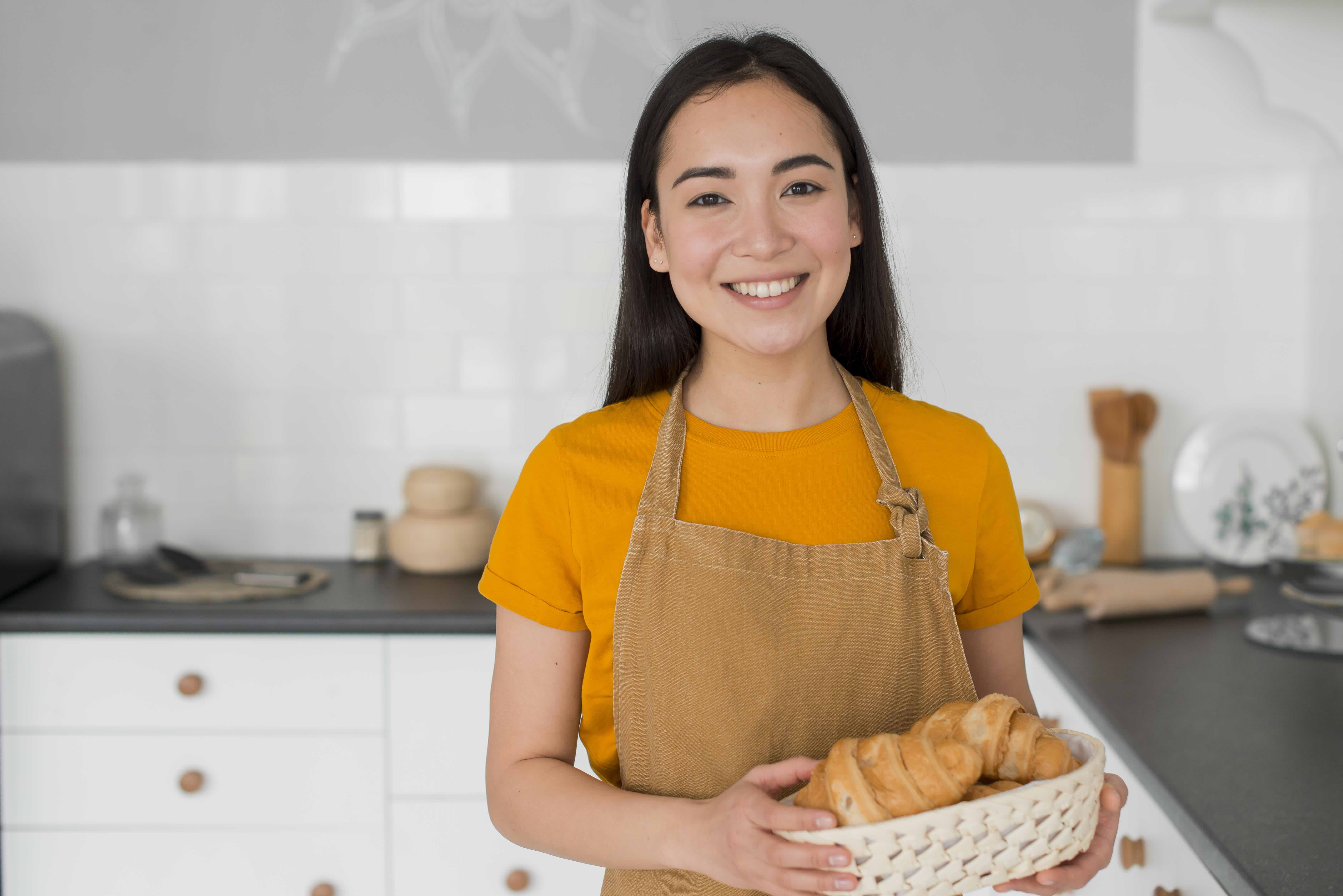 female asian starting a home bakery business in hong kong